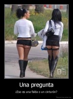 Una pregunta - ¿Eso es una falda o un cinturón?