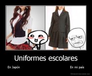 Uniformes escolares - En Japón                                                   En mi país