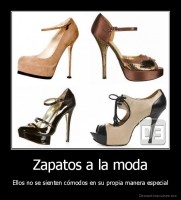 Zapatos a la moda - Ellos no se sienten cómodos en su propia manera especial