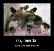 oh, mierda! - ¿Qué coño pasó anoche?
