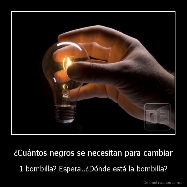 ¿Cuántos negros se necesitan para cambiar