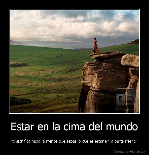 Estar en la cima del mundo