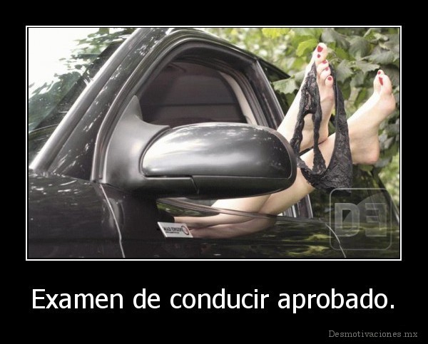 Examen de conducir aprobado.