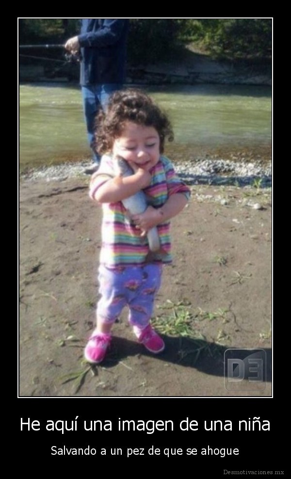 He aquí una imagen de una niña