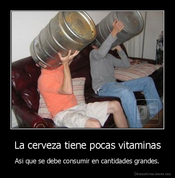 La cerveza tiene pocas vitaminas