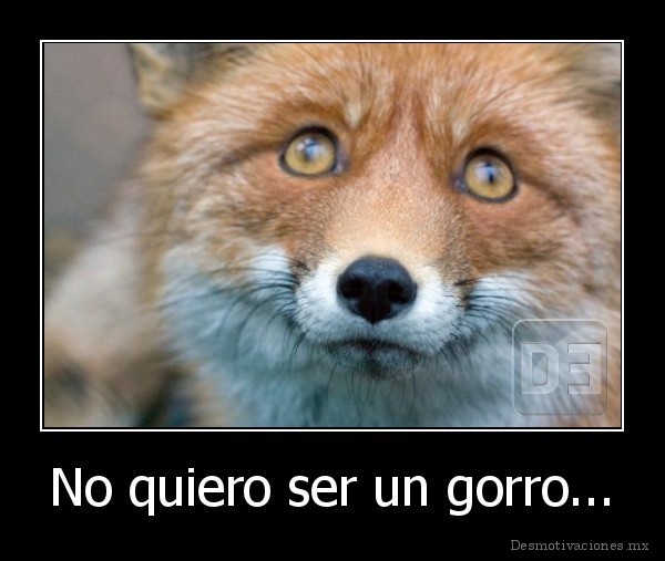 No quiero ser un gorro...