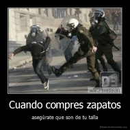 Cuando compres zapatos - asegúrate que son de tu talla