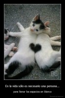 En la vida sólo es necesario una persona... - para llenar los espacios en blanco