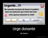 Urge donante - de besos
